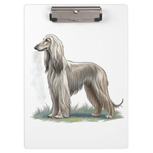 Afghanischer Windhund Klemmbrett (Vorderseite)