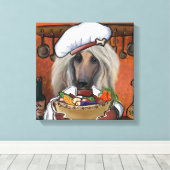 Afghanischer Windhund Leinwanddruck (Insitu (Holzboden))
