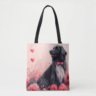 Afghanischer Windhund mit Rosen - Valentinstag  Tasche