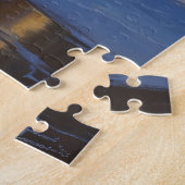 Afghanischer Windhund mit Weihnachtslichtern Feier Puzzle (Seite)