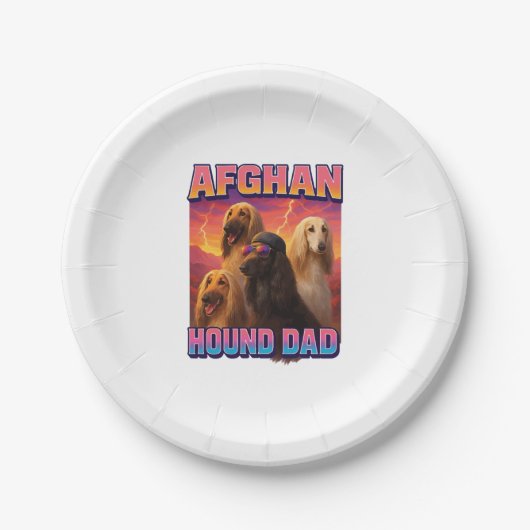 Afghanischer Windhund Pappteller (Vorderseite)