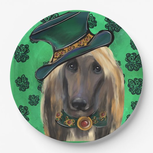 Afghanischer Windhund Pappteller (Vorderseite)