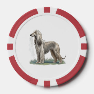 Afghanischer Windhund Pokerchips