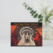 Afghanischer Windhund Postkarte (Stehend Vorderseite)