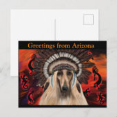 Afghanischer Windhund Postkarte (Vorne/Hinten)