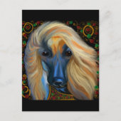 Afghanischer Windhund Postkarte (Vorderseite)