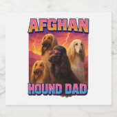 Afghanischer Windhund Schaumweinetikett (Einzelnes Label)