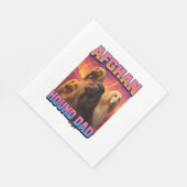 Afghanischer Windhund Serviette (Ecke)