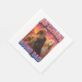 Afghanischer Windhund Serviette (Ecke)