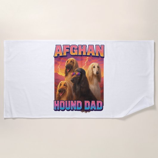 Afghanischer Windhund Strandtuch (Vorderseite)