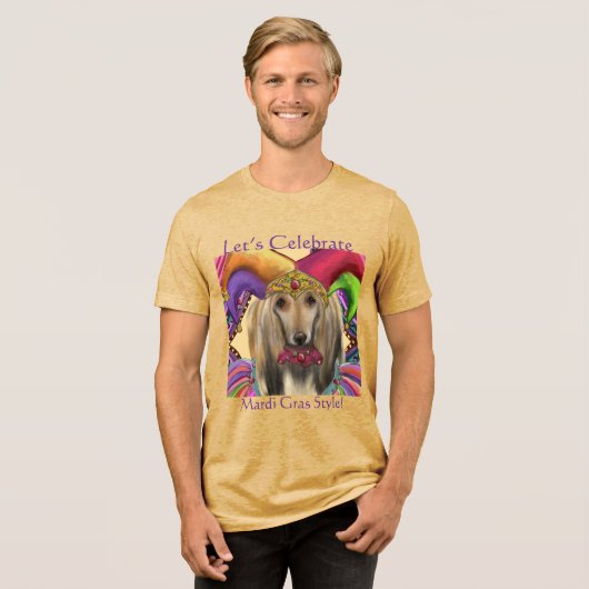 Afghanischer Windhund Tri-Blend Shirt (Vorderseite voll)