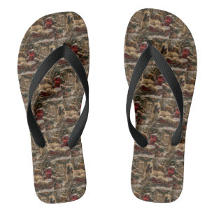 Afghanischer Windhund Weihnachten Festlich Badesandalen
