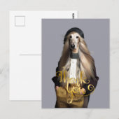 Afghanisches blondes Haar in der Hose Danke Postkarte (Vorne/Hinten)