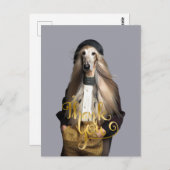 Afghanisches blondes Haar in der Hose Danke Postkarte (Vorne/Hinten)