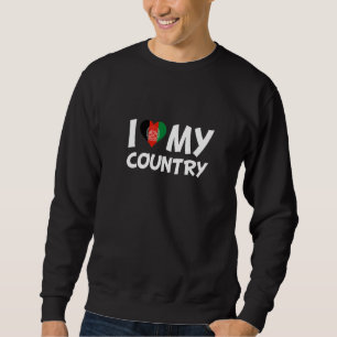 Afghanisches Flaggenherz I Liebe Mein Land Afghani Sweatshirt
