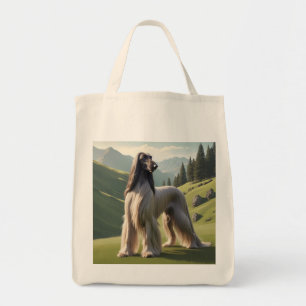 Afghanisches Hound Elegantes Lebensmittelgeschäft Tragetasche