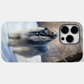 Afghanisches Hound lassen es Weihnachten schnee Case-Mate iPhone Hülle (Rückseite (Horizontal))