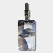 Afghanisches Hound lassen es Weihnachten schnee Gepäckanhänger (Vorderseite vertikal)