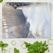 Afghanisches Hound lassen es Weihnachten schnee Geschirrtuch (Gefaltet)