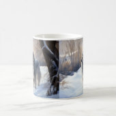 Afghanisches Hound lassen es Weihnachten schnee Kaffeetasse (Mittel)