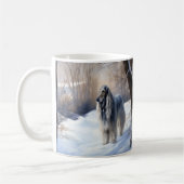 Afghanisches Hound lassen es Weihnachten schnee Kaffeetasse (Links)
