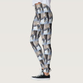 Afghanisches Hound lassen es Weihnachten schnee Leggings (Links)