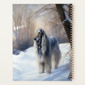 Afghanisches Hound lassen es Weihnachten schnee Planer (Rückseite)