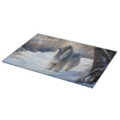 Afghanisches Hound lassen es Weihnachten schnee Schneidebrett (Ecke)