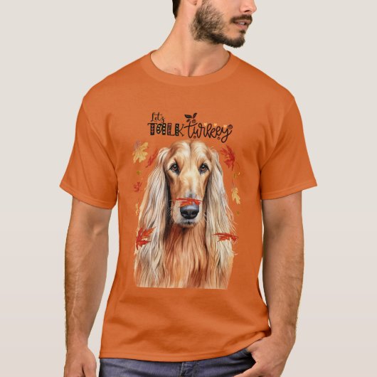 Afghanisches Hound reden wir mit der Türkei Funny  T-Shirt (Vorderseite)