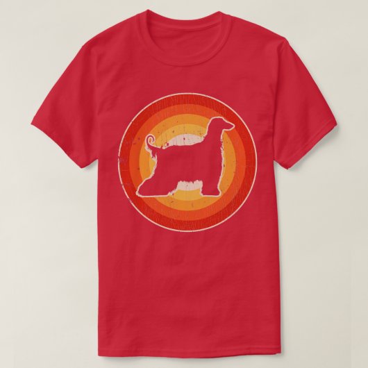 Afghanisches Hound Sonnenuntergang Retro für Männe T-Shirt (Design vorne)