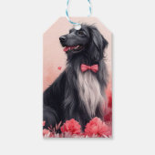 Afghanisches Hund mit Rose - Valentinstag Geschenkanhänger (Vorderseite)