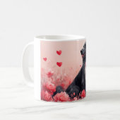 Afghanisches Hund mit Rose - Valentinstag Kaffeetasse (Vorderseite Links)