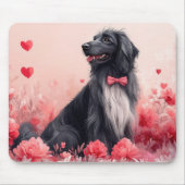 Afghanisches Hund mit Rose - Valentinstag Mousepad (Vorne)