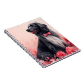 Afghanisches Hund mit Rose - Valentinstag Notizblock (Rechte Seite)