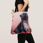 Afghanisches Hund mit Rose - Valentinstag Tasche (Von Nahem)