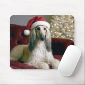 afghanisches Hund mit Santa Claus Hat Mousepad (Mit Mouse)