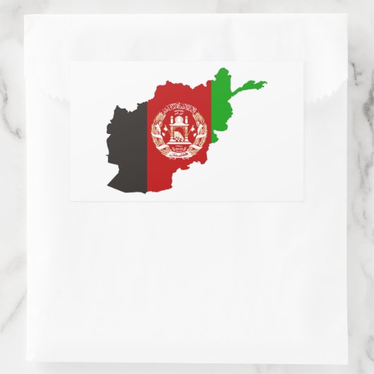 afghanisches Länderflaggensymbol Rechteckiger Aufkleber (Tasche)