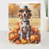 Afghanisches Landhaus im Herbst belebt Erntedank K Karte (Vorderseite)