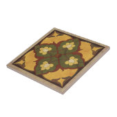 Afghanisches Muster in Senf, Russet und Olive Gree Fliese (Seite)