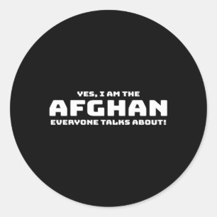 Afghanisches Patriotisches Sprichwort für Afghanis Runder Aufkleber