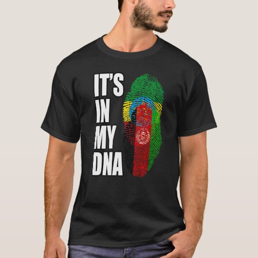 afghanisches und äthiopisches Mix-DNA-Flaggen T-Shirt (Vorderseite)