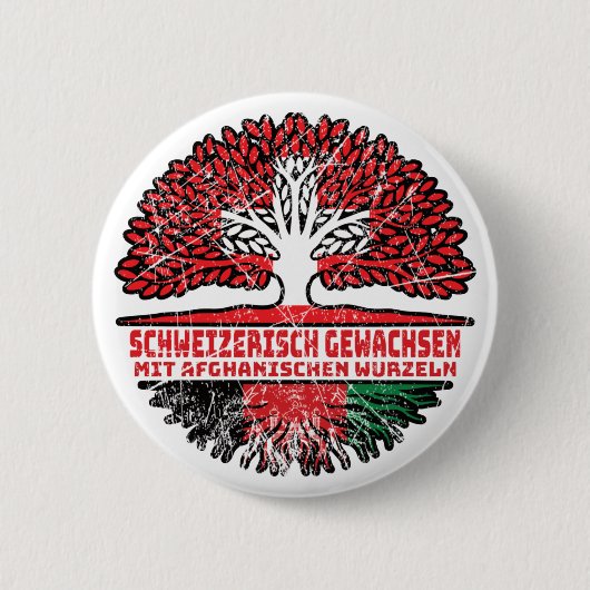 Afghanistan Afghanisch Schweizer Schweiz Baum Button (Vorderseite)