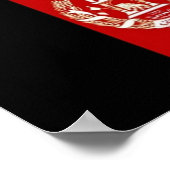 Afghanistan - afghanische Flagge - Poster (Ecke)