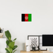 Afghanistan - afghanische Flagge - Poster (Heimbüro)