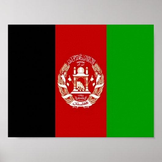 Afghanistan - afghanische Flagge - Poster (Vorne)