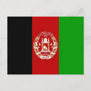 Afghanistan - afghanische Flagge - Postkarte
