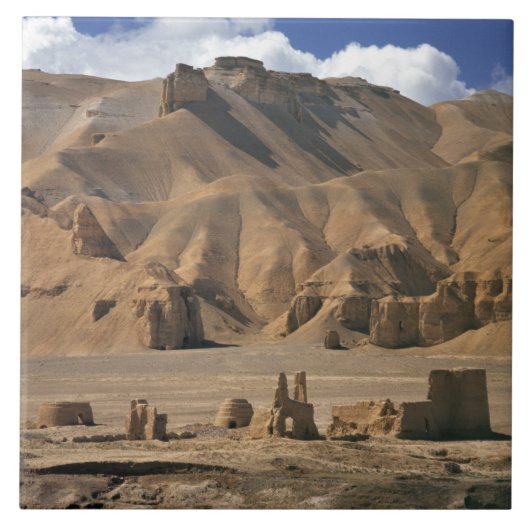 Afghanistan, Bamian Valley. Alte Erde Fliese (Vorderseite)