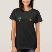Afghanistan Brazil Flag Afghan Brazilian Heartbeat T-Shirt (Vorderseite)
