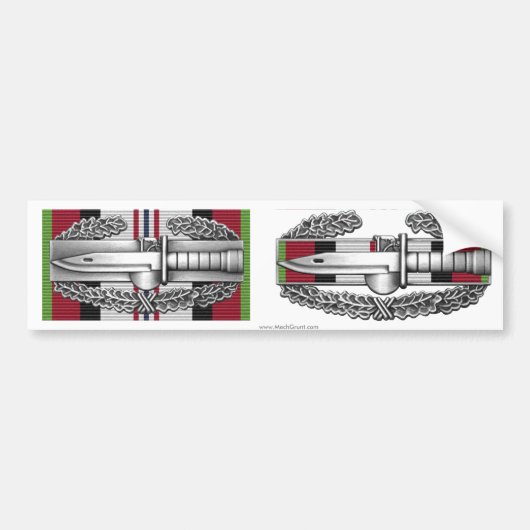 Afghanistan Combat Action Badge Sticker Pair Autoaufkleber (Vorne)