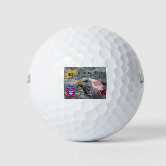 "Afghanistan Combat Veteran" - 82. Im Flugzeug Div Golfball (Vorderseite)